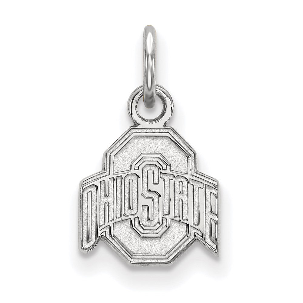 Sterling Silver Rhodium-plated LogoArt The Ohio State University Extra Small Pendant