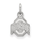 10k White Gold LogoArt The Ohio State University Extra Small Pendant