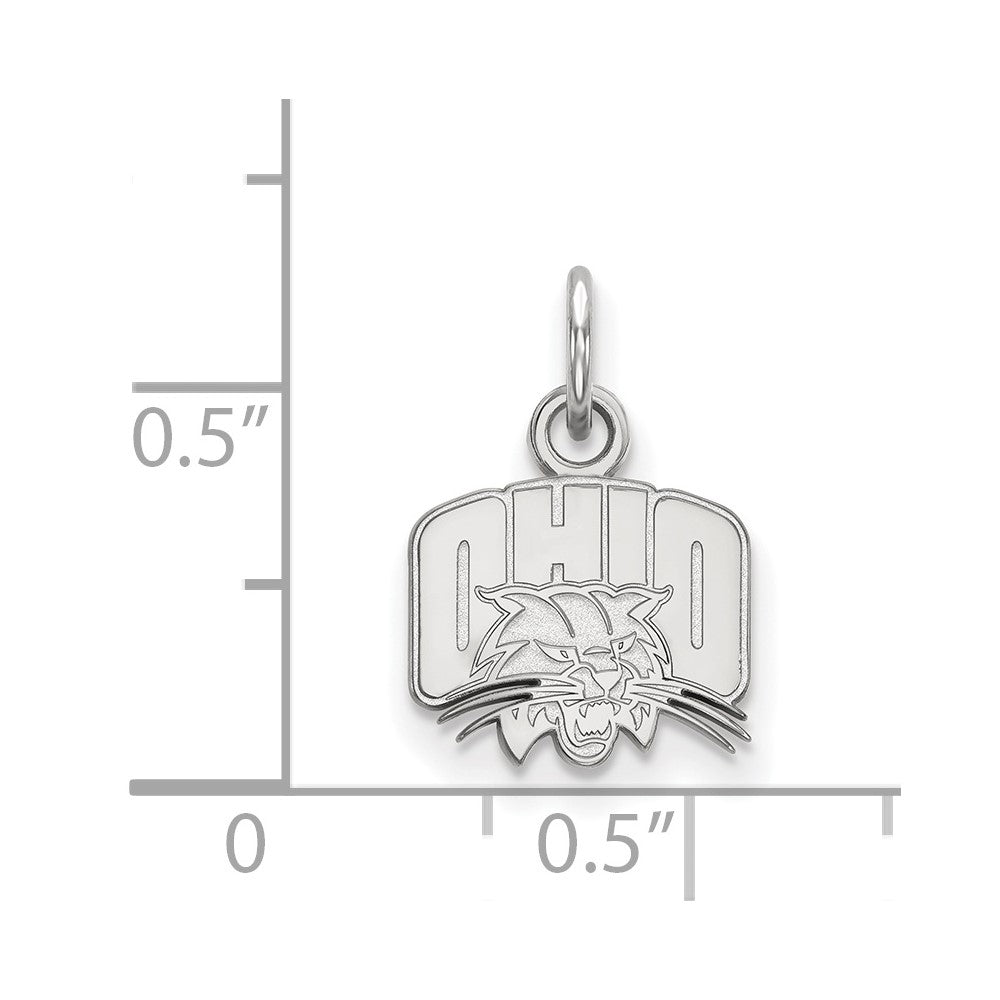 14k White Gold LogoArt Ohio University Extra Small Pendant