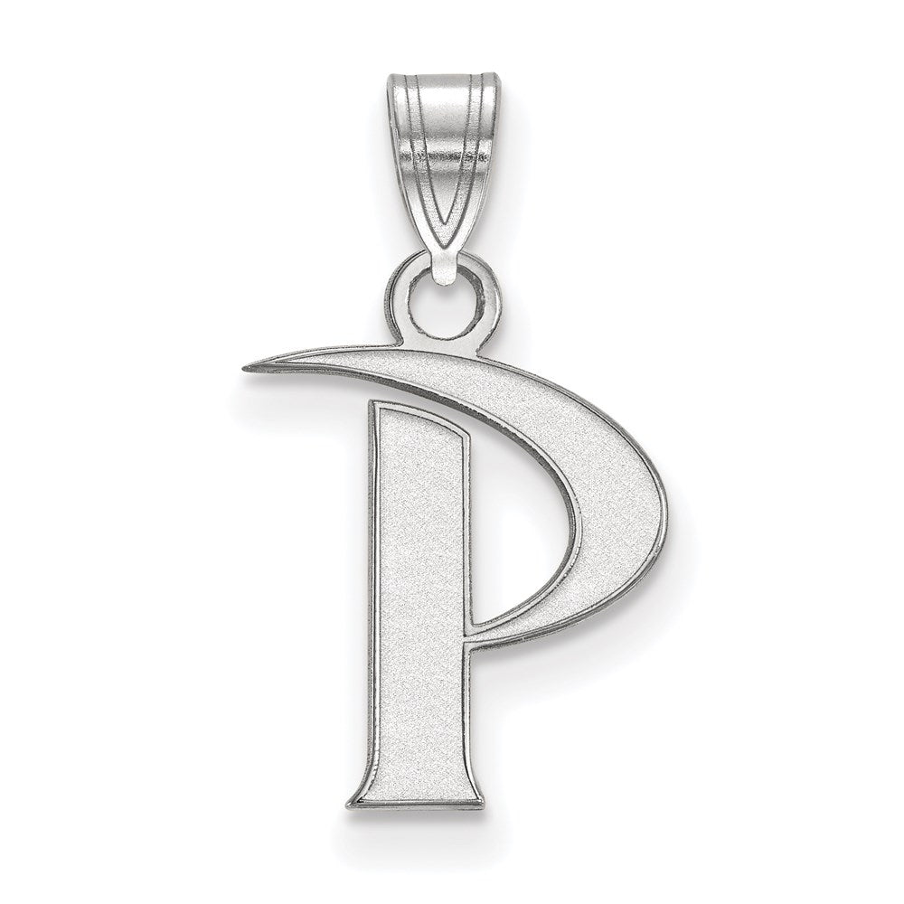 Sterling Silver Rhodium-plated LogoArt Pepperdine University Letter P Small Pendant