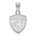 Sterling Silver Rhodium-plated NHL LogoArt Florida Panthers Small Pendant