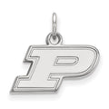 10k White Gold LogoArt Purdue University Letter P Extra Small Pendant