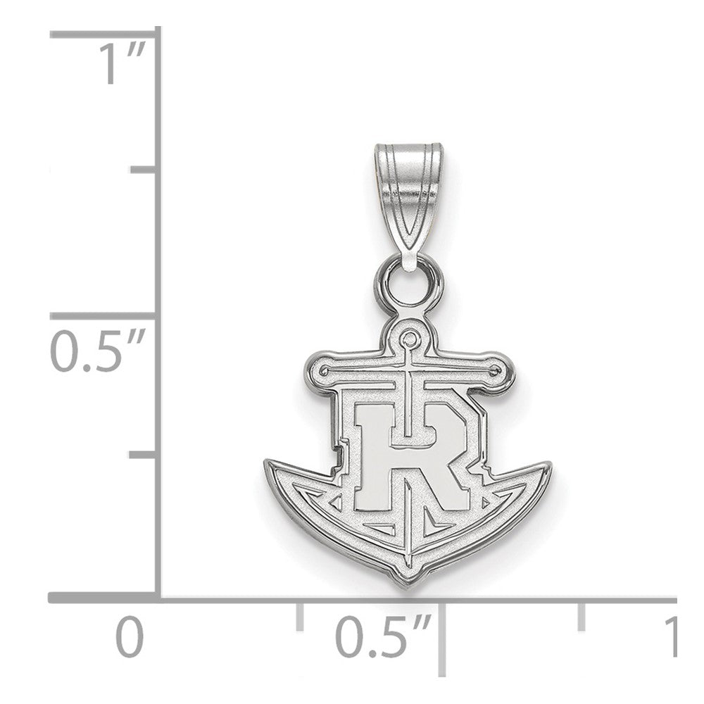 14k White Gold LogoArt Rollins College Anchor Small Pendant