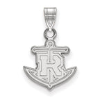 10k White Gold LogoArt Rollins College Anchor Small Pendant