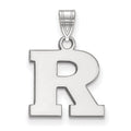 10k White Gold LogoArt Rutgers University Letter R Small Pendant