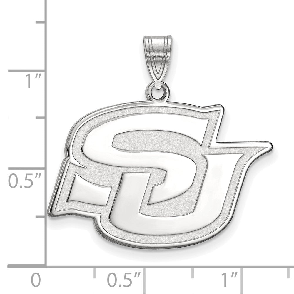 14k White Gold LogoArt Southern University Jaguars Large Pendant