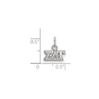 Sterling Silver Rhodium-plated LogoArt Sigma Delta Tau Sorority Greek Letters Extra Small Pendant