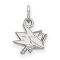 14k White Gold NHL LogoArt San Jose Sharks Extra Small Pendant