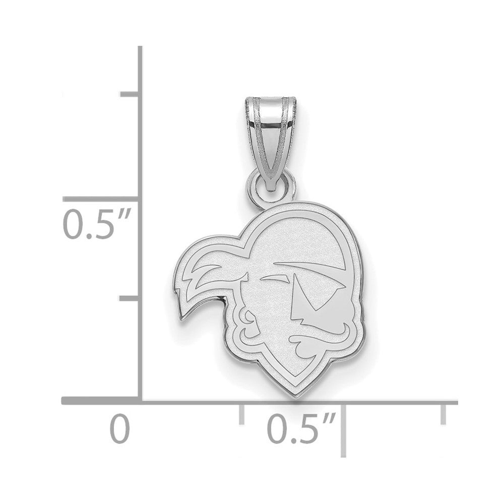 14k White Gold LogoArt Seton Hall University Pirate Small Pendant