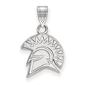 10k White Gold LogoArt San Jose State University Spartan Small Pendant