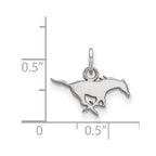 10k White Gold LogoArt Southern Methodist University Mustang Extra Small Pendant
