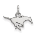 10k White Gold LogoArt Southern Methodist University Mustang Extra Small Pendant