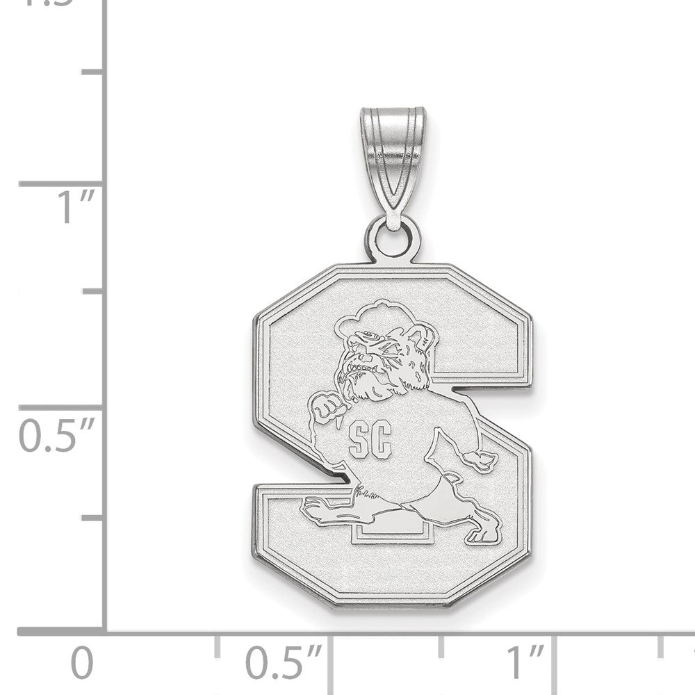 Sterling Silver Rhodium-plated LogoArt South Carolina State University Large Pendant
