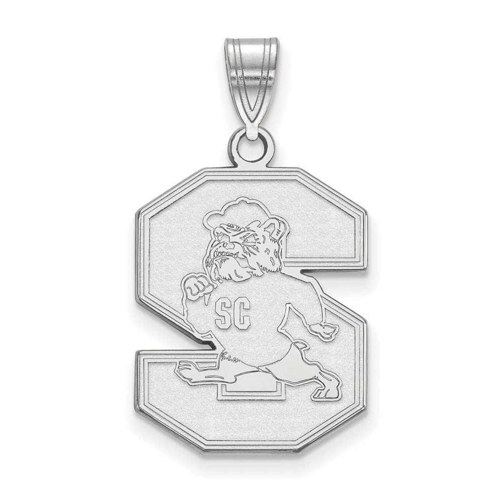 Sterling Silver Rhodium-plated LogoArt South Carolina State University Large Pendant