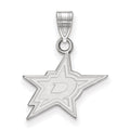 10k White Gold NHL LogoArt Dallas Stars Small Pendant