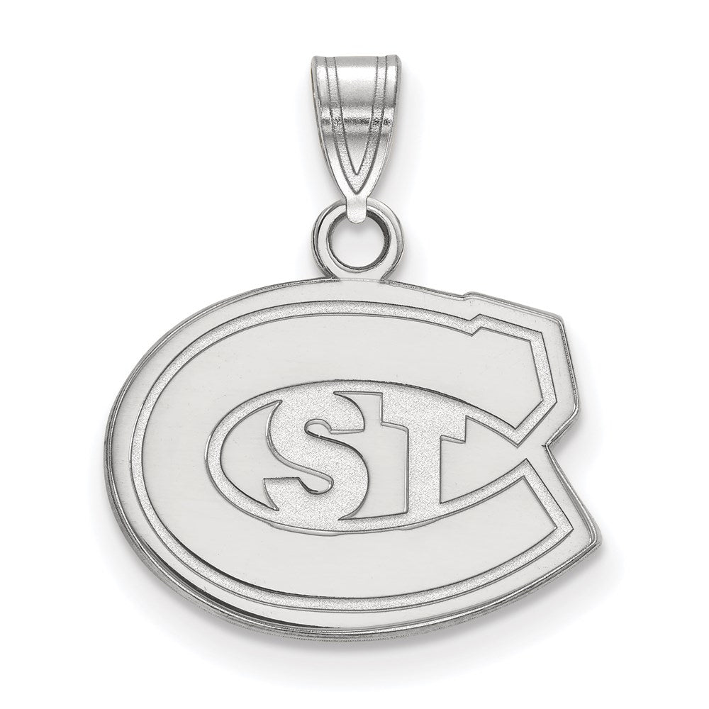 10k White Gold LogoArt St. Cloud State University Small Pendant