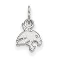 14k White Gold LogoArt Texas State University Bobcat Extra Small Pendant