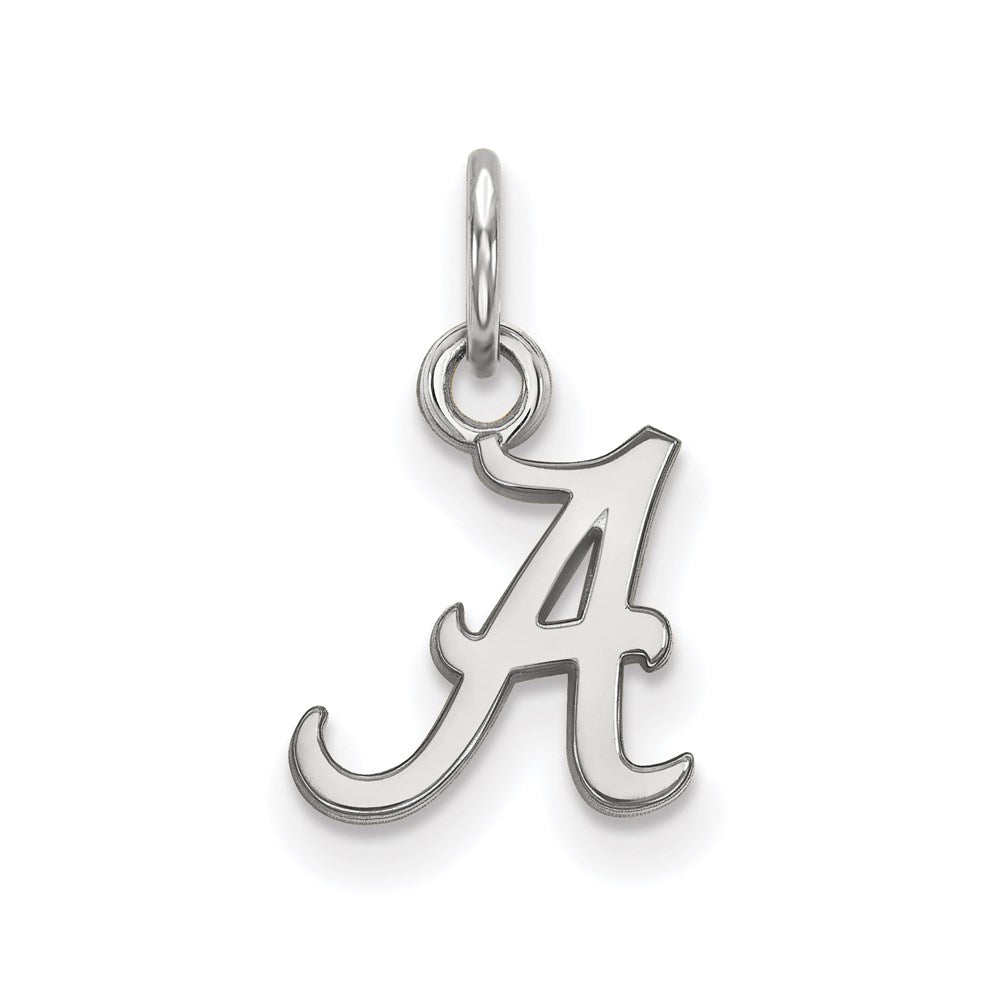 Sterling Silver Rhodium-plated LogoArt University of Alabama Letter A Extra Small Pendant