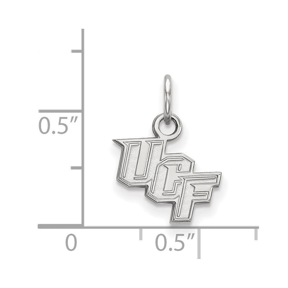 10k White Gold LogoArt University of Central Florida U-C-F Extra Small Pendant