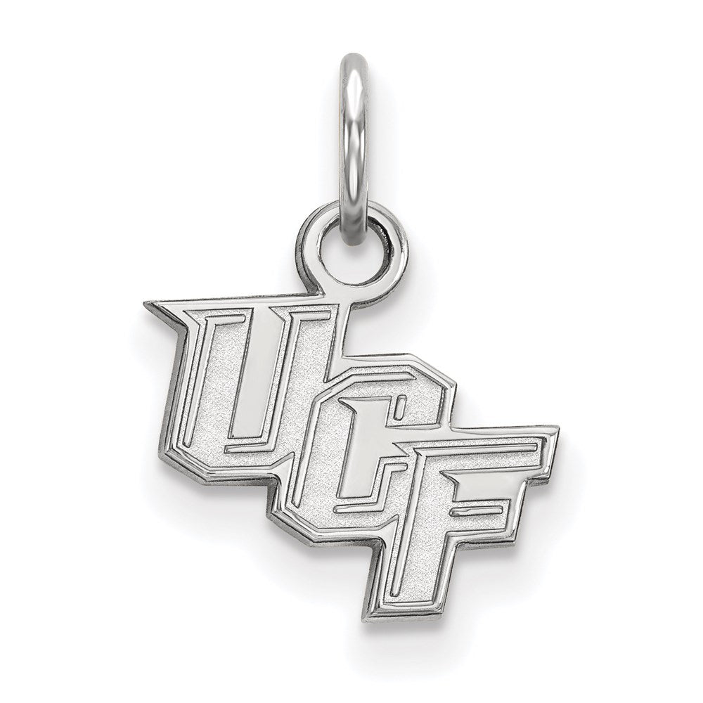 10k White Gold LogoArt University of Central Florida U-C-F Extra Small Pendant