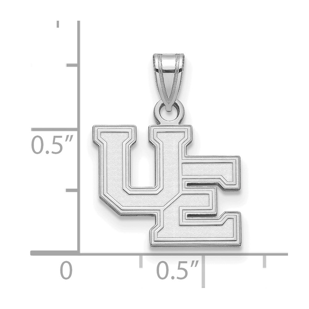 10k White Gold LogoArt University of Evansville Purple Aces Small Pendant