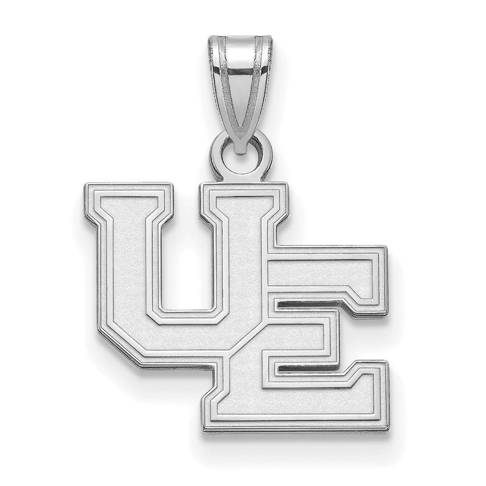 Sterling Silver Rhodium-plated LogoArt University of Evansville Purple Aces Small Pendant