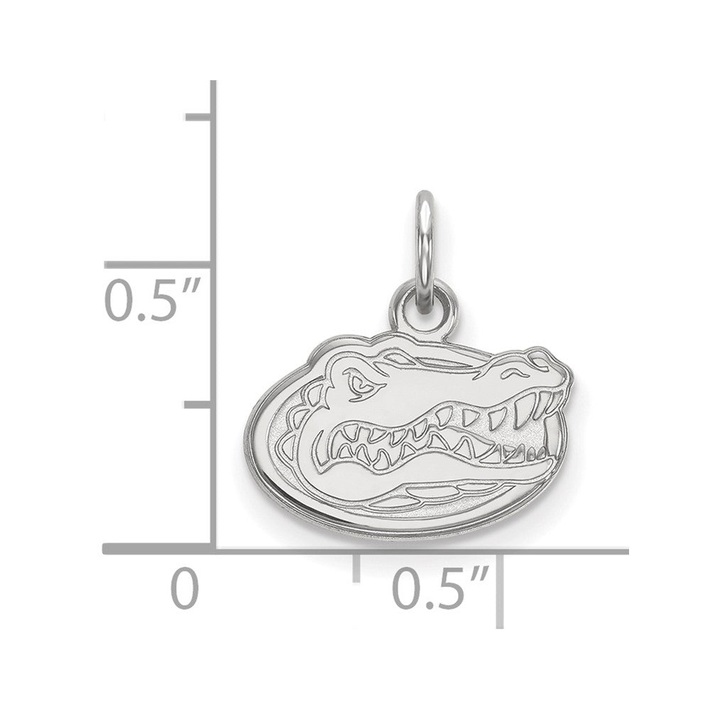 10k White Gold LogoArt University of Florida Gator Extra Small Pendant