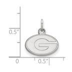 10k White Gold LogoArt University of Georgia Letter G Extra Small Pendant