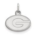 10k White Gold LogoArt University of Georgia Letter G Extra Small Pendant