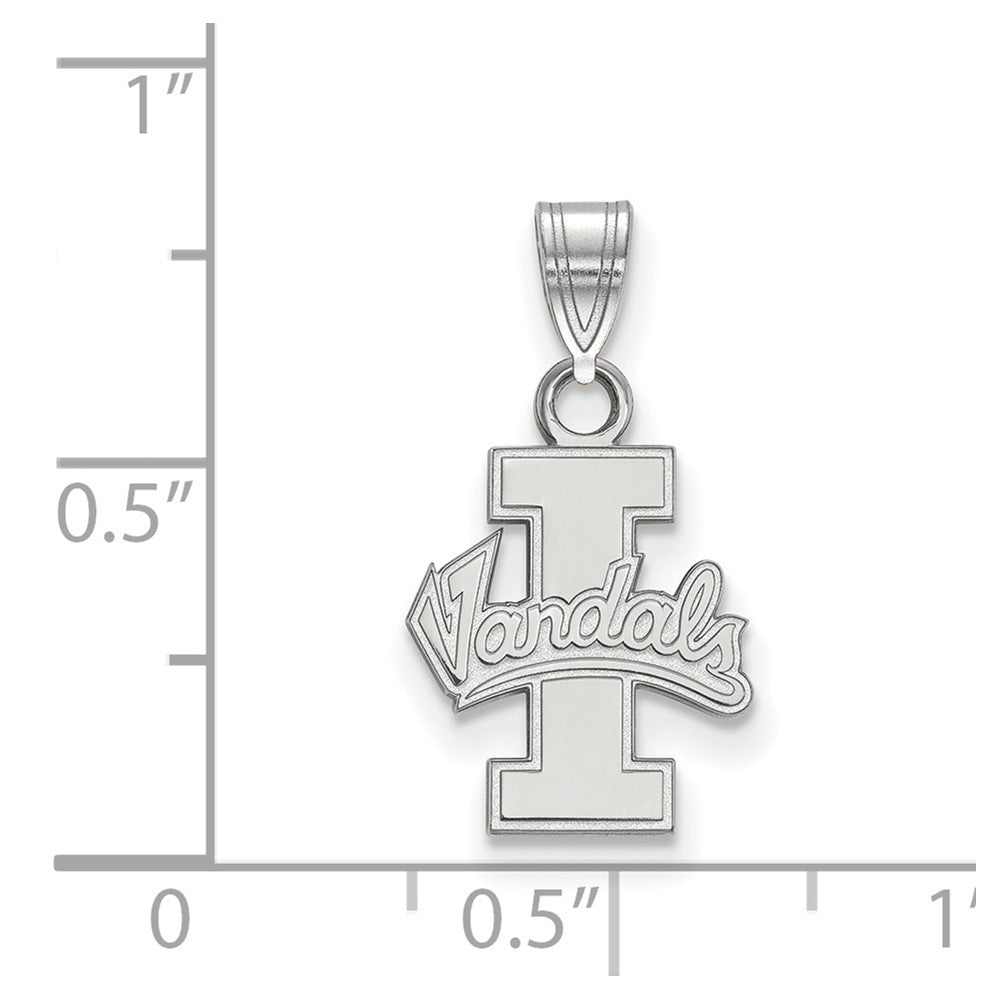 Sterling Silver Rhodium-plated LogoArt University of Idaho Vandals Small Pendant