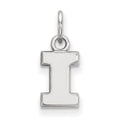 14k White Gold LogoArt University of Illinois Letter I Extra Small Pendant