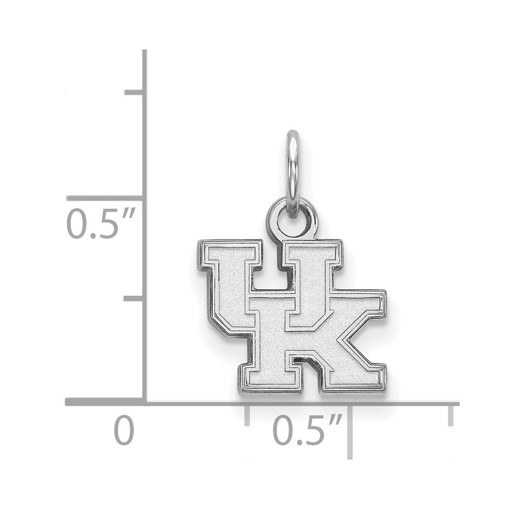10k White Gold LogoArt University of Kentucky U-K Extra Small Pendant