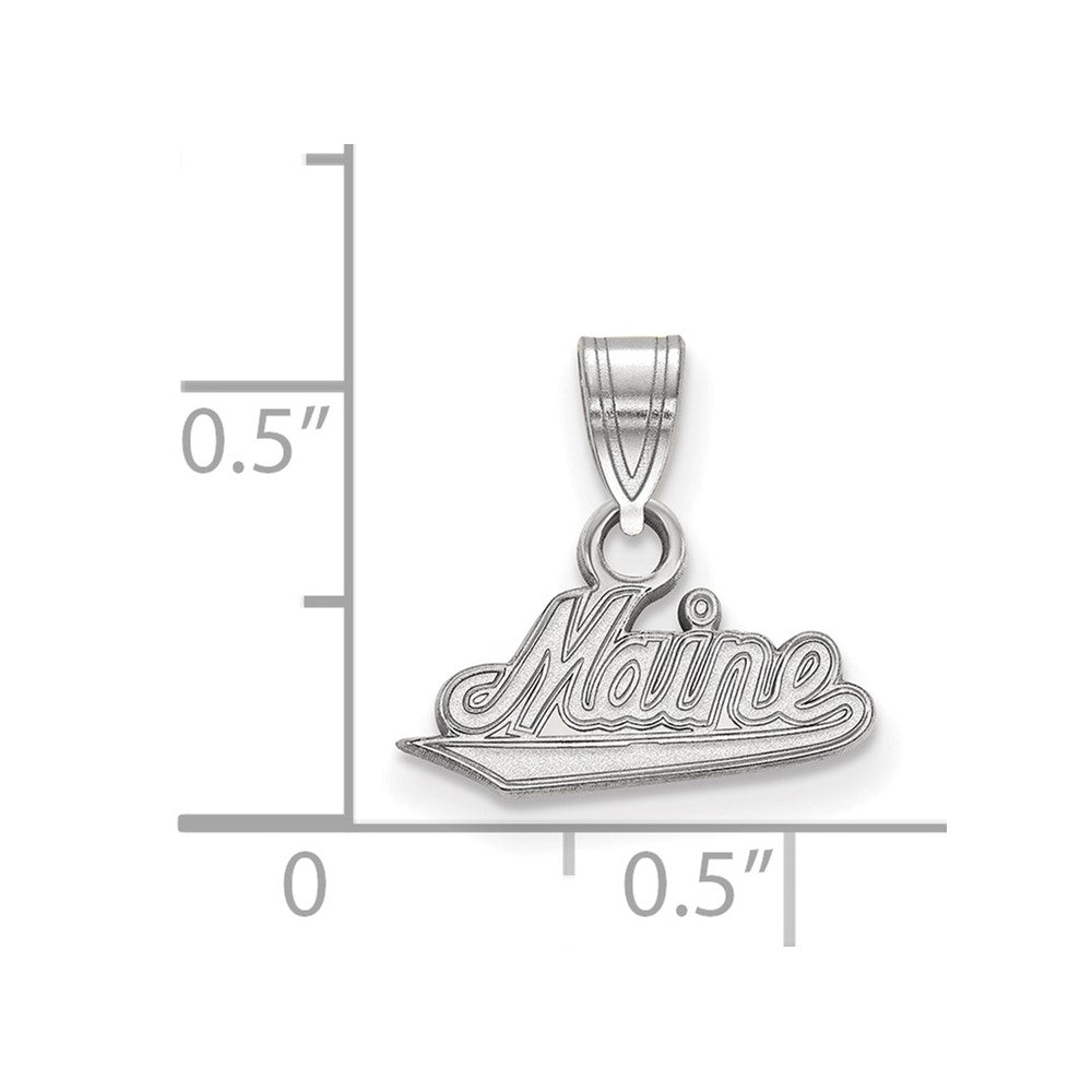 14k White Gold LogoArt University of Maine Small Pendant