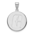 Sterling Silver Rhodium-plated LogoArt University of North Carolina at Charlotte 49ers Large Disc Pendant