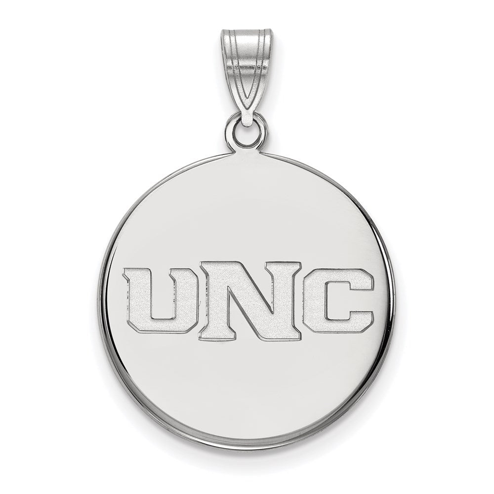 10k White Gold LogoArt University of Northern Colorado U-N-C Large Disc Pendant