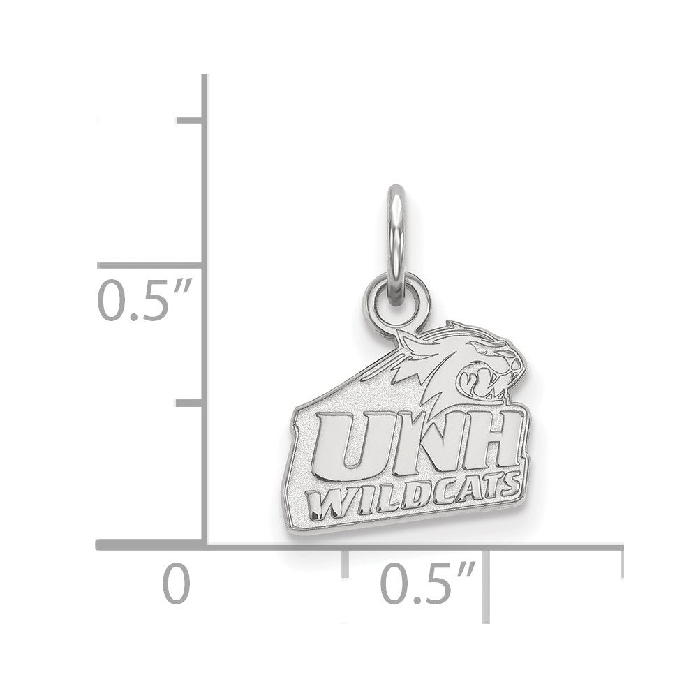 Sterling Silver Rhodium-plated LogoArt University of New Hampshire Extra Small Pendant