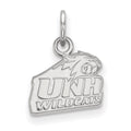 Sterling Silver Rhodium-plated LogoArt University of New Hampshire Extra Small Pendant
