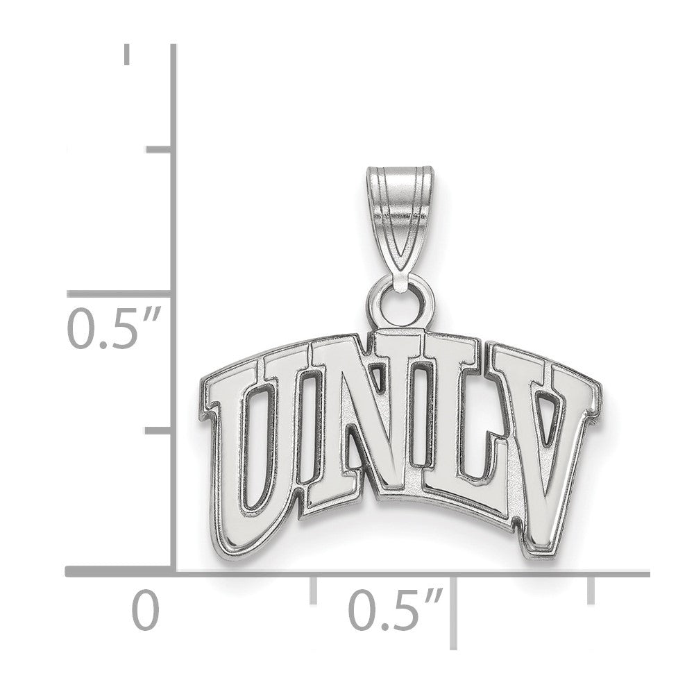 10k White Gold LogoArt University of Nevada-Las Vegas U-N-L-V Small Pendant
