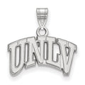 14k White Gold LogoArt University of Nevada-Las Vegas U-N-L-V Small Pendant
