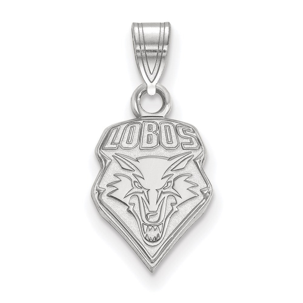 10k White Gold LogoArt University of New Mexico Lobos Small Pendant