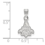 Sterling Silver Rhodium-plated LogoArt University of New Orleans U-N-O Small Pendant