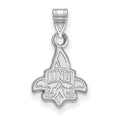 10k White Gold LogoArt University of New Orleans U-N-O Small Pendant