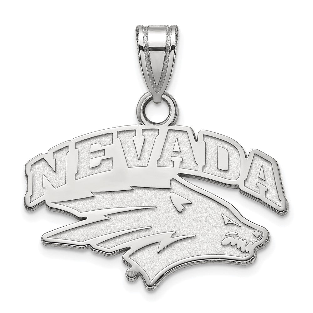 Sterling Silver Rhodium-plated LogoArt University of Nevada-Reno Small Pendant