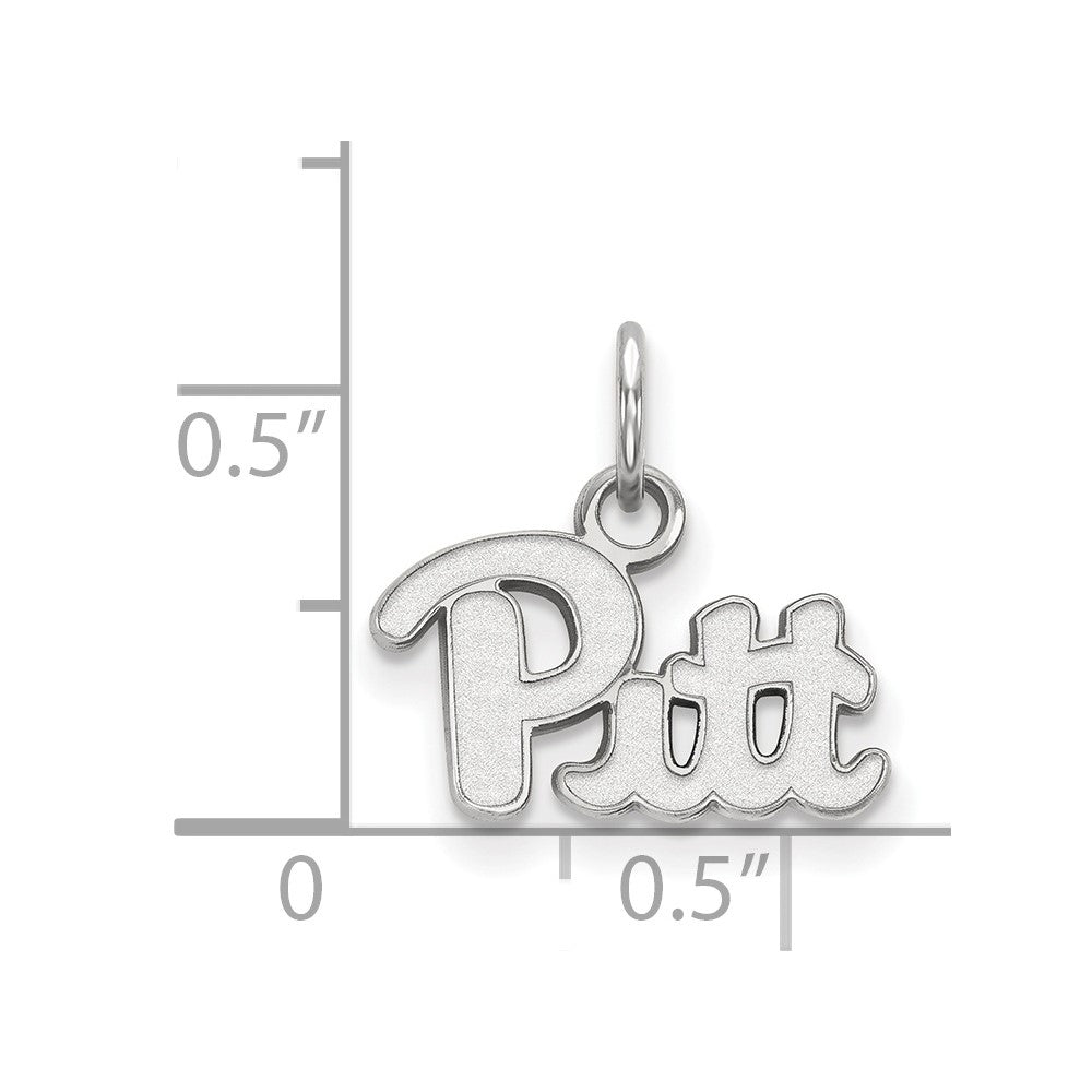 10k White Gold LogoArt University of Pittsburgh Extra Small Pendant