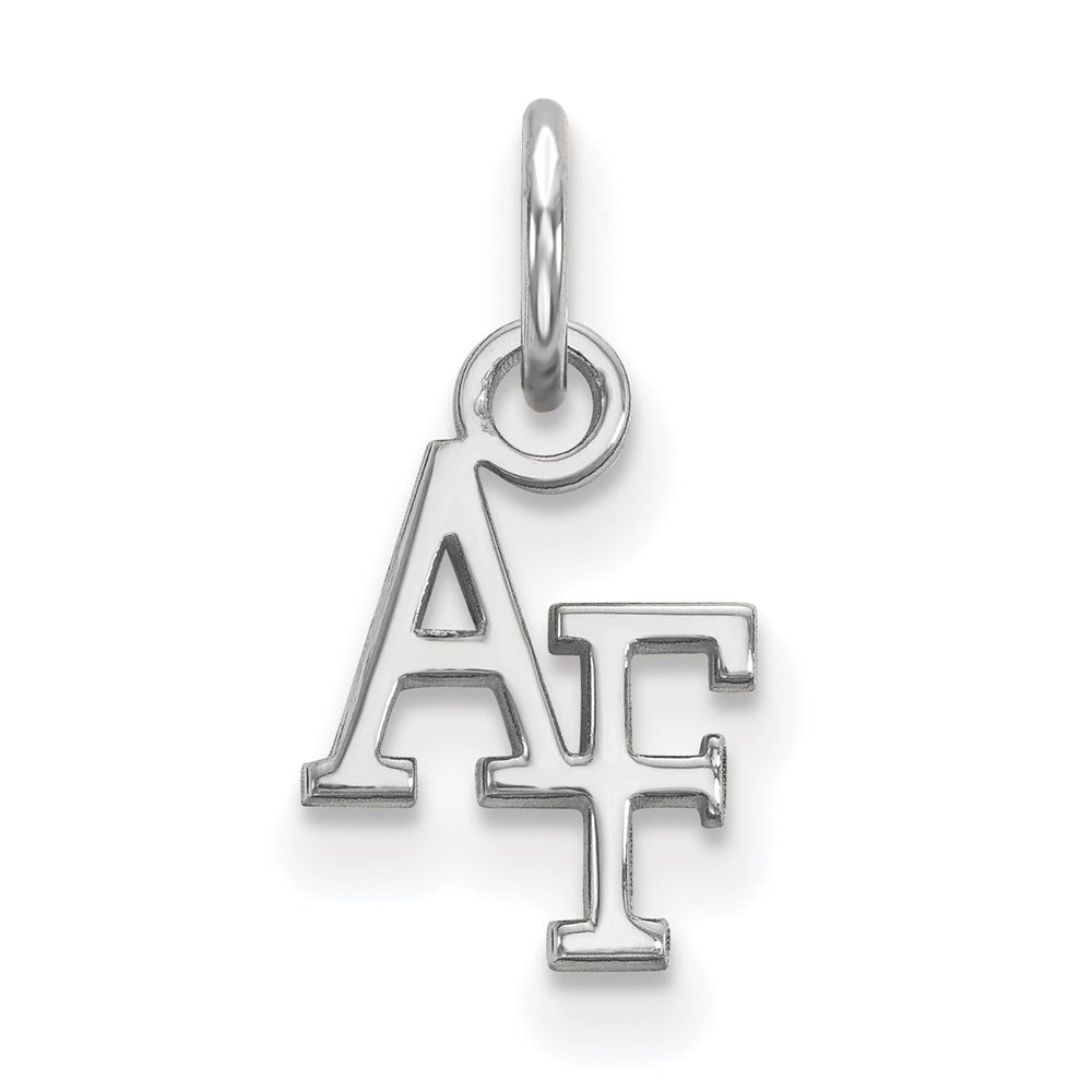 10k White Gold LogoArt United States Air Force Academy A-F Extra Small Pendant