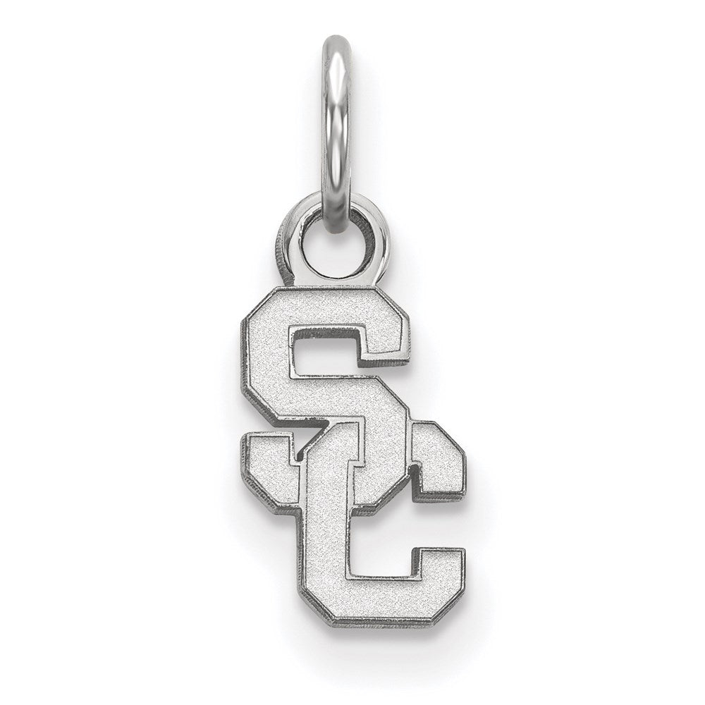 Sterling Silver Rhodium-plated University of Southern California S-C Extra Small Pendant