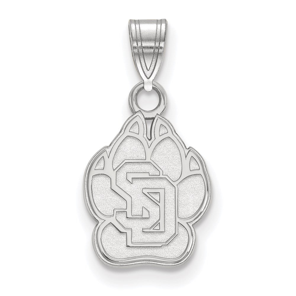 10k White Gold LogoArt University of South Dakota Small Pendant