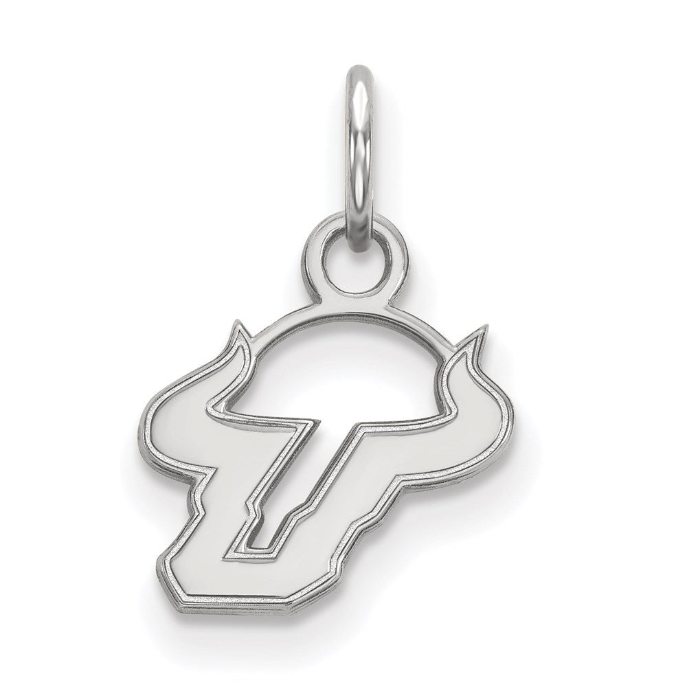 14k White Gold LogoArt University of South Florida Bull Extra Small Pendant