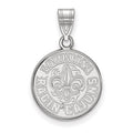 14k White Gold LogoArt University of Louisiana at Lafayette Medium Pendant