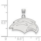 Sterling Silver Rhodium-plated LogoArt University of Southern Mississippi Eagle Small Pendant